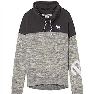 VS PINK Grey Cowl Pullover